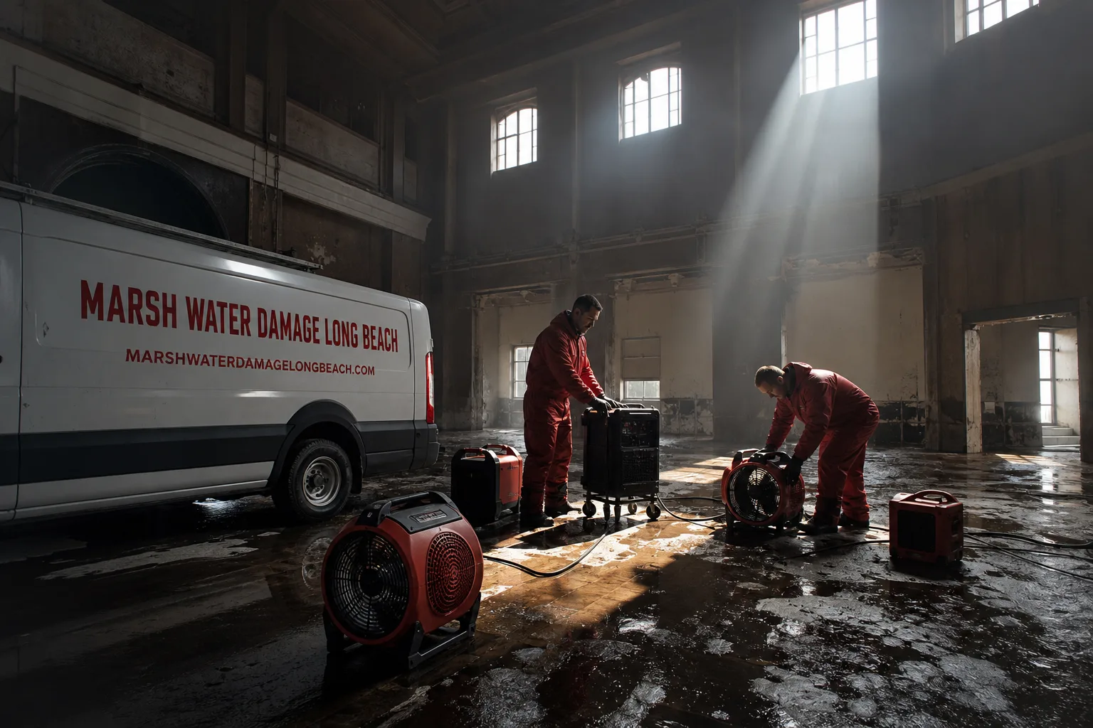Marsh Water Damage Long Beach damage restoration team